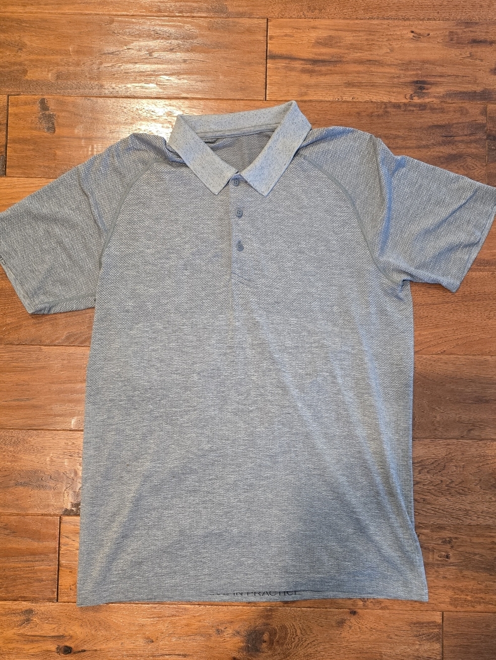 Lululemon Men's Loght Heather Grey Polo Shirt- Swiftly Tech